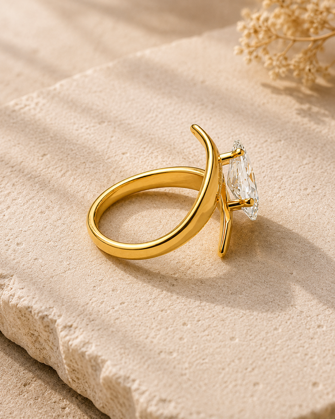 Astra Marquise Crystal Sculpted Ring