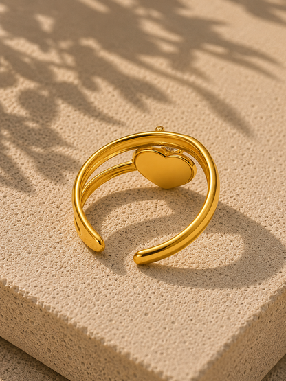Amoura Heart Crystal Luxe Ring