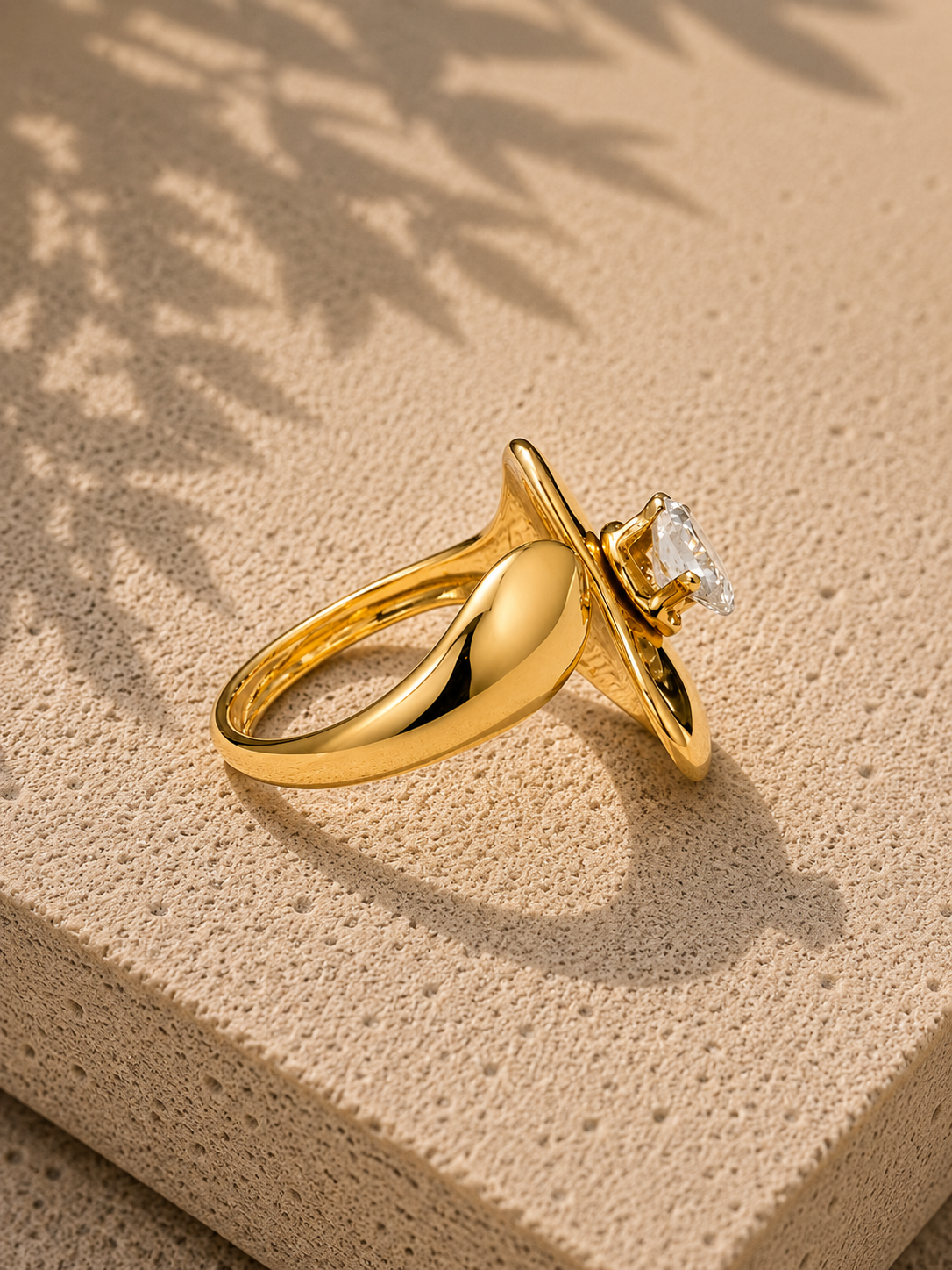 Veloura Oval Crystal Sculpted Ring