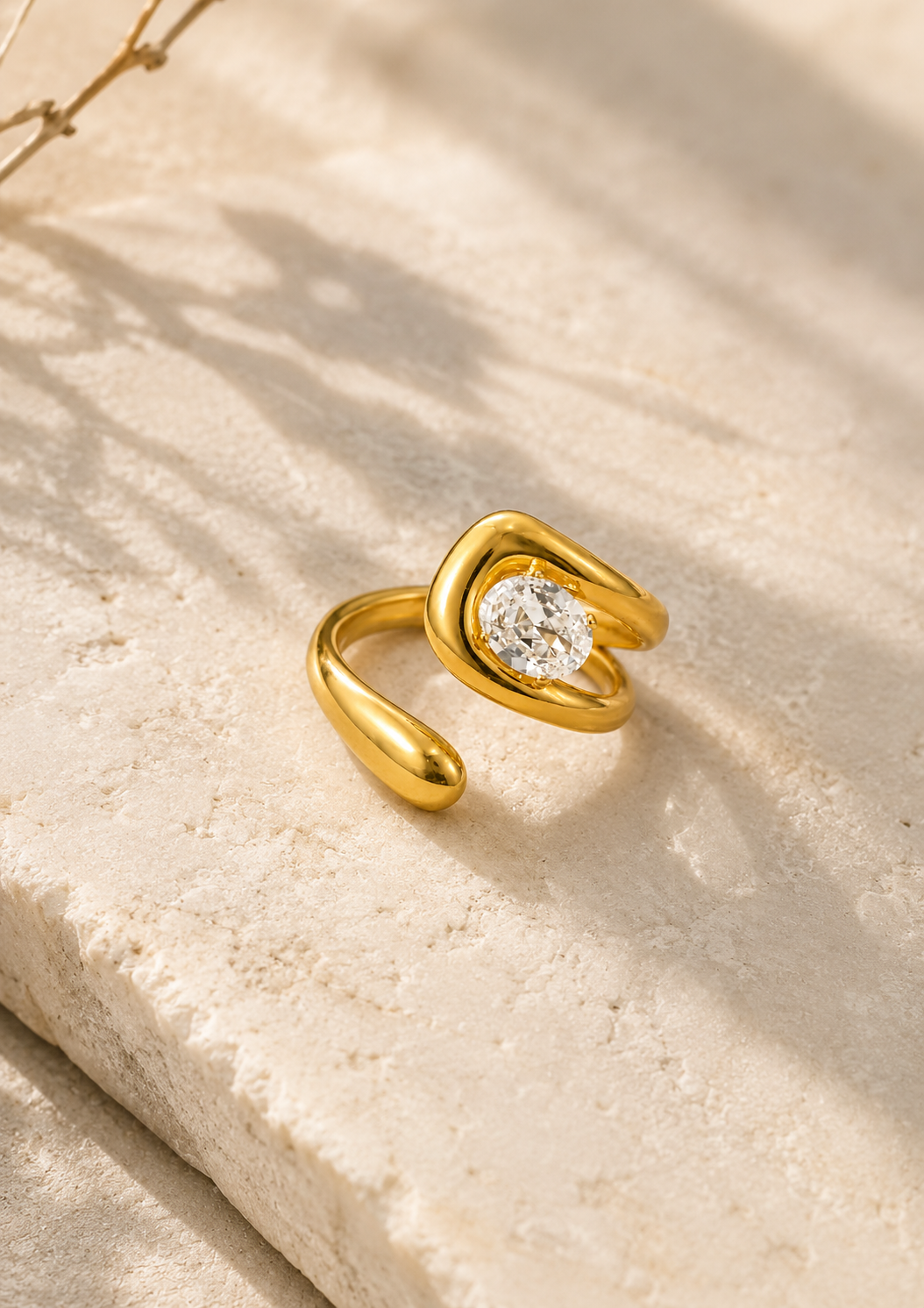 Luxe Flow Oval Wrap Ring