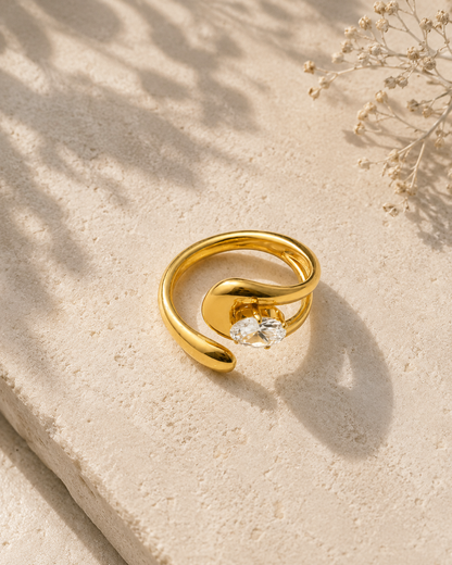 Luxe Flow Oval Wrap Ring