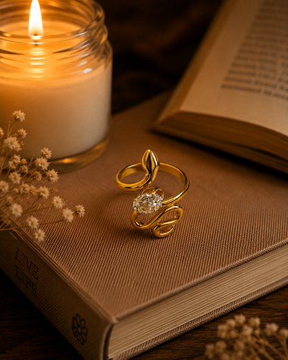 Serpentine Glow Statement Ring