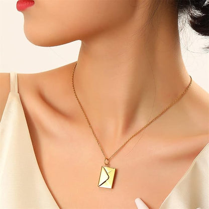 Personalised gold necklace with subtle letter charm