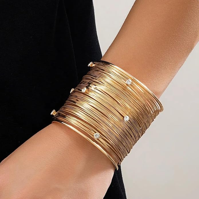 Yellow Gold Plated Bracelet with crystals, adding elegance to any outfit - peppy pink