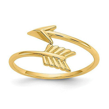 Arrow Arc Ring by Peppy Pink – sleek, gold-plated