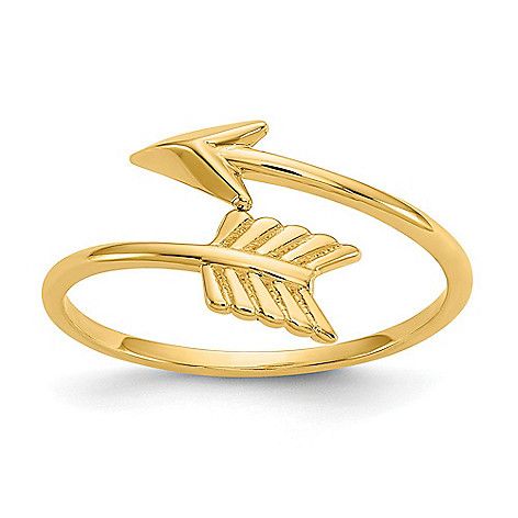 Arrow Arc Ring by Peppy Pink – sleek, gold-plated