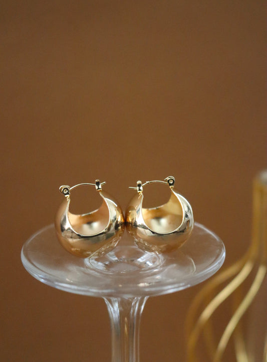 Golden Sphere Earrings