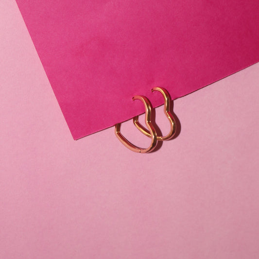 Heart-Shaped Hoop Earrings