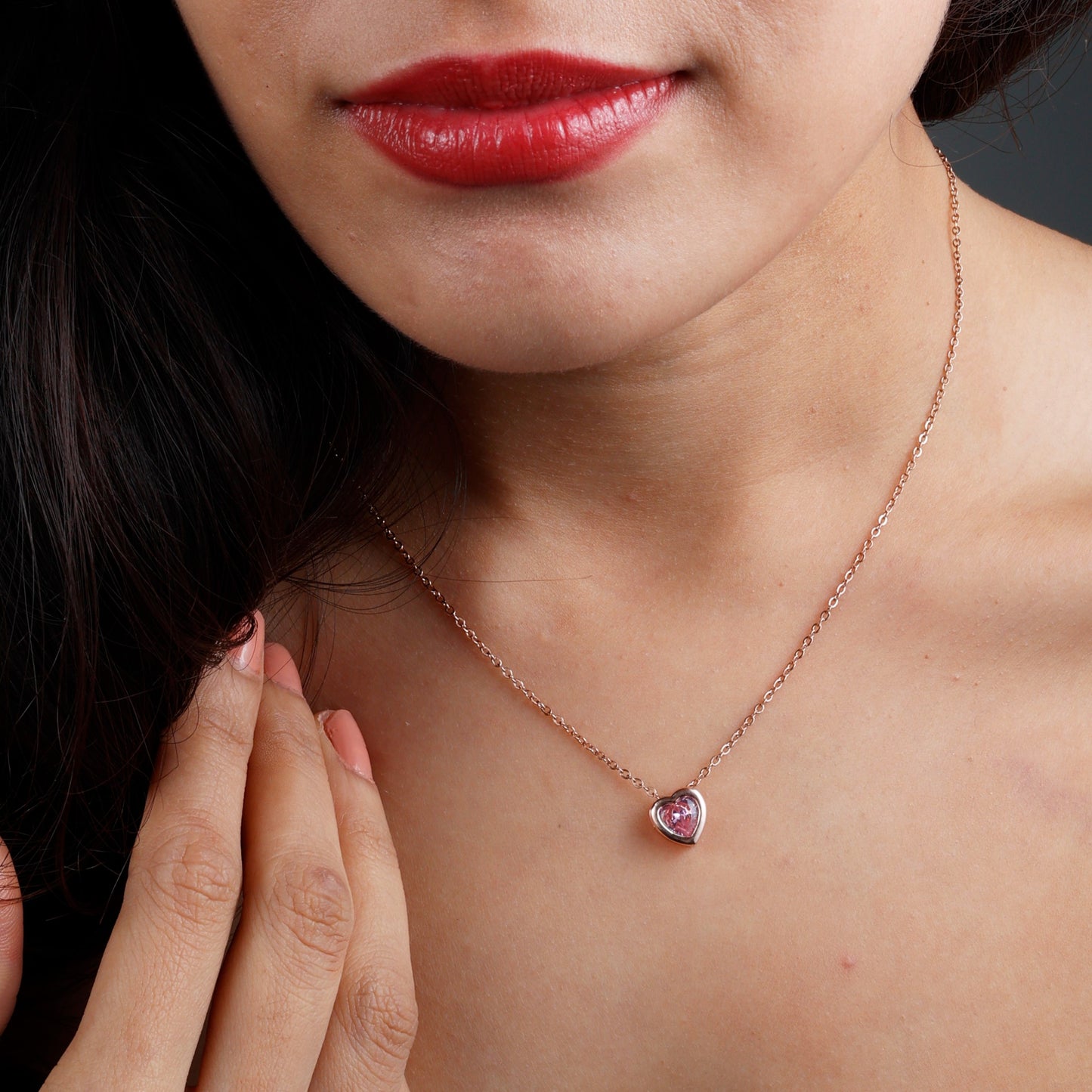 Pink Heart Necklace