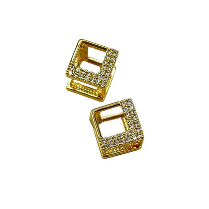 Shimmering Square Hoops