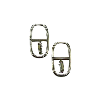 Silver Statement Hoops