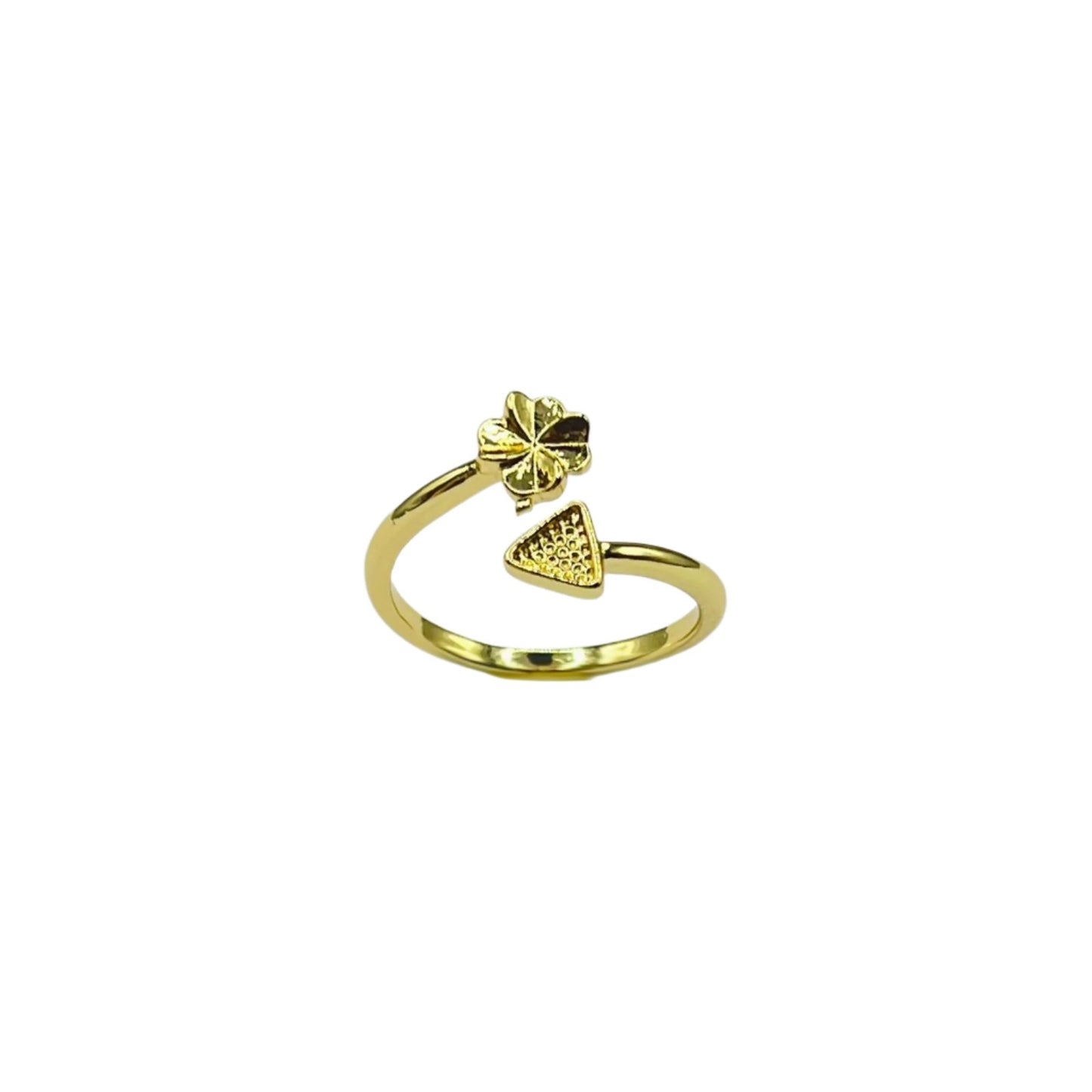 Lucky Clover & Triangle Ring