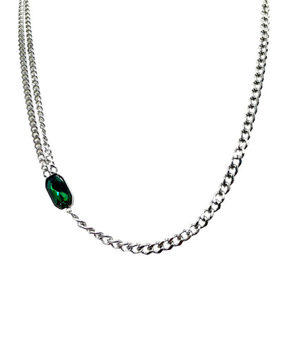 Silver Gemstone Necklace