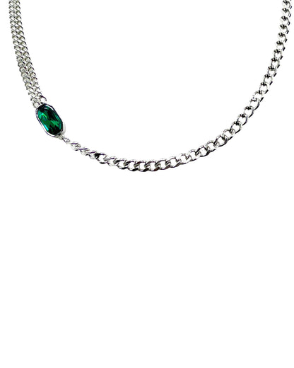 Silver Gemstone Necklace