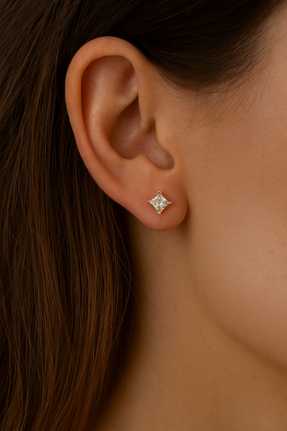 Square Crystal Studs