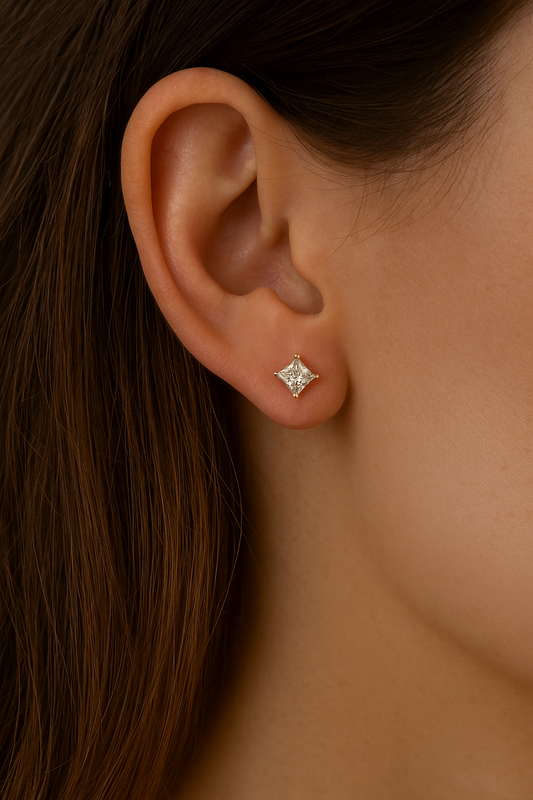 Square Crystal Studs