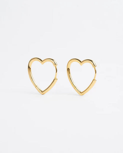 Heart-Shaped Hoop Earrings