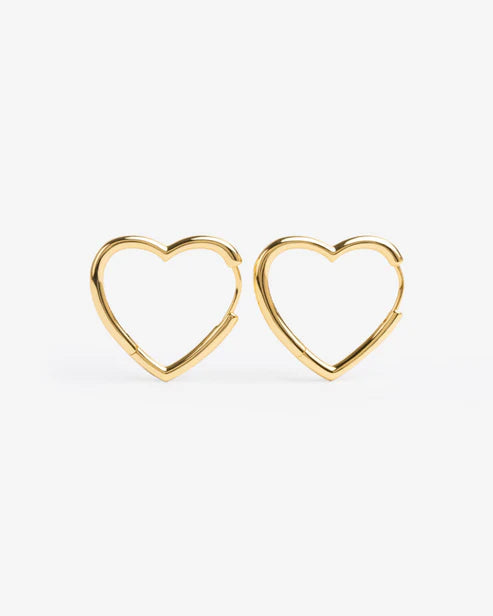 Heart-Shaped Hoop Earrings