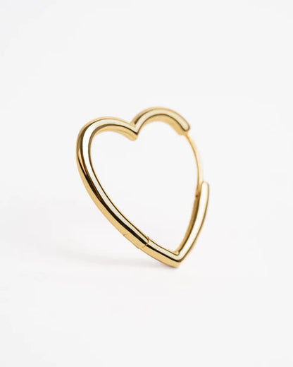 Heart-Shaped Hoop Earrings