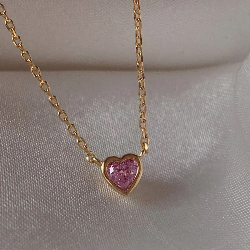 Pink Heart Necklace