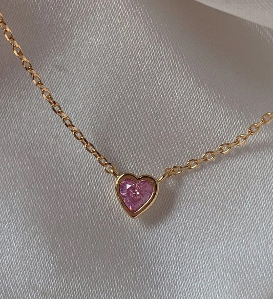 Pink Heart Necklace