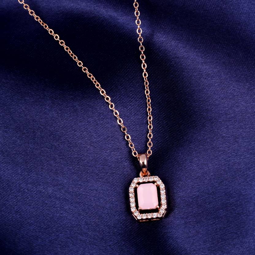 Pink CZ Necklace