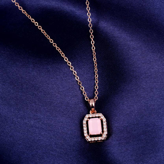 Pink CZ Necklace